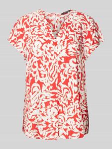 Comma Shirtblouse met v-hals en print all-over