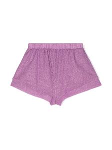 Oseree Kids Elastische lurex shorts - Paars