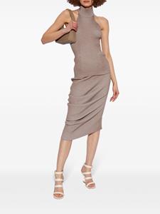 FENDI Ribgebreide wollen kokerrok - Bruin