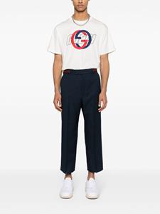 Gucci Cropped broek met webstreep - Blauw