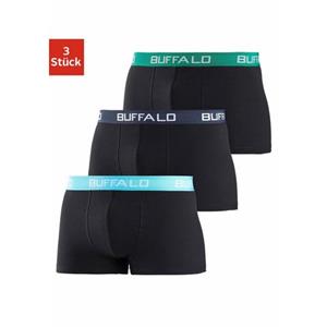 Buffalo Boxershort voor jongens met contrastkleurige boorden (set, 3 stuks)