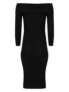 veronicabeard Veronica Beard Soraya off-shoulder midi-jurk - Zwart