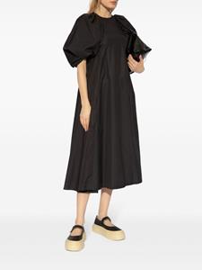 noirkeininomiya Noir Kei Ninomiya Midi-jurk met pofmouwen - Zwart