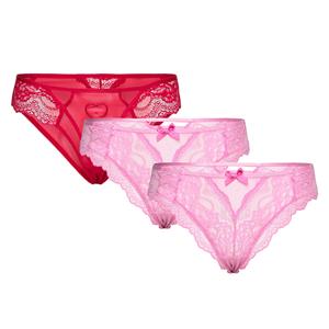 Hunkemöller Red tango 3-Pack brazilian slip, multicolour