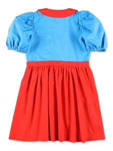 minirodini Mini Rodini Jurk met colourblocking en vlakken - Blauw