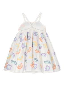 Stella McCartney Kids Jurk met geborduurde bloemen - Wit