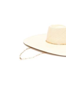 Van Palma Fedora hoed met brede rand - Beige