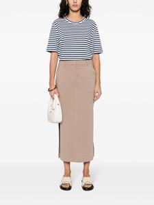 brunellocucinelli Brunello Cucinelli Jersey midi-rok - Bruin