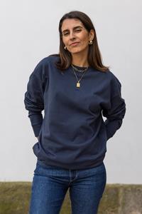 DIRTS Herren vegan Longsleeve Aus Recycelter Baumwolle Saphir