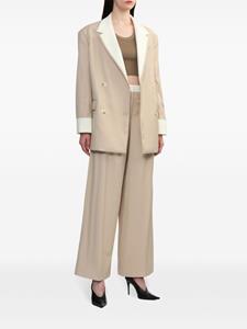 REMAIN Pantalon met wijde pijpen - Beige