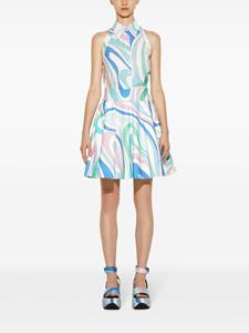 PUCCI Mini-rok met A-lijn en Marmo-print - Blauw