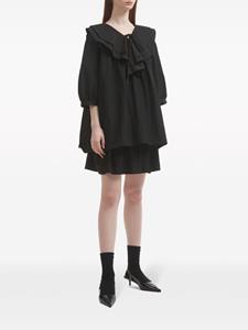 b+ab Midi-rok met A-lijn en textuur - Zwart