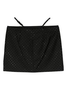 chiaraferragni Chiara Ferragni Mini-rok verfraaid met stras - Zwart