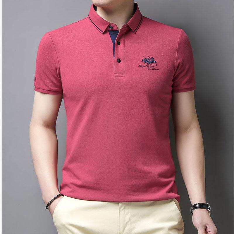 SDS001 Geborduurd poloshirt heren high-end luxe top zomer casual revers korte mouw T-shirt Koreaanse mode heren