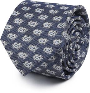 Suitable Stropdas Zijde Paisley Donkerblauw -
