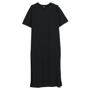 LA REDOUTE COLLECTIONS Lange jurk in jersey, knoopsluiting op de schouder