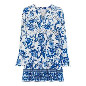Lascana Lange blouse met kanten inzetstukken, tuniek, blousejurk, strandkleding