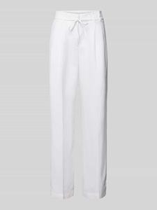 OPUS Bundfaltenhose Milis breeze white