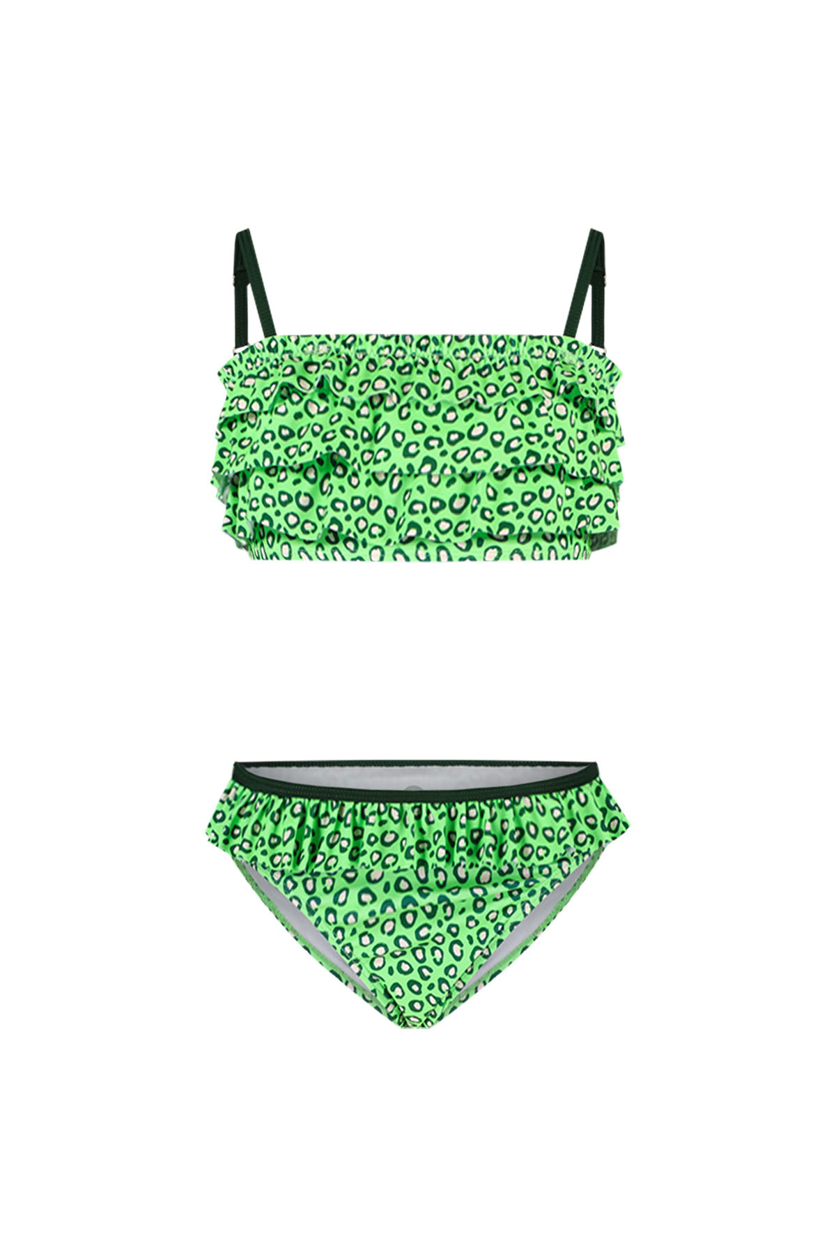 Just Beach Meisjes bikini - Ruffel - Tropic leo