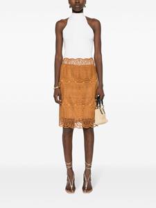 albertaferretti Alberta Ferretti Opengewerkte rok - Bruin
