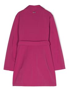 Herno Kids Trenchcoat met logoplakkaat - Roze