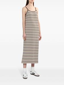 CHOCOOLATE Gestreepte midi-jurk - Beige