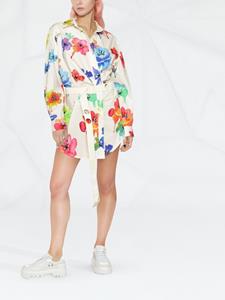 Off-White Blousejurk met bloemenprint - Wit