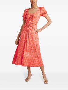 cinqasept Cinq A Sept Jurk met wafelpatroon - Oranje