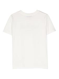 balmainkids Balmain Kids T-shirt met logoprint - Wit