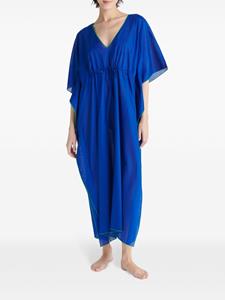 ERES Katoenen midi-jurk met V-hals - Blauw