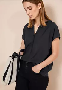 STREET ONE Blouse met korte mouwen Blouseshirt van pure viscose