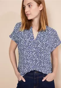 STREET ONE Top gemusterd en van pure viscose