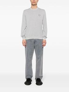 maisonkitsuné Maison Kitsuné Gebreide trui met vospatroon - Grijs