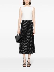 Reformation Zoe midi-rok met bloemenprint - Zwart
