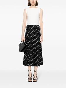 Reformation Zoe floral-print midi skirt - Zwart