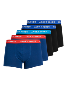 Jack & Jones Boxershorts JACLEE Trunks 5-pack Blauw / Zwart-XXL