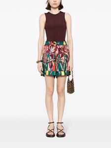 pierre-louismascia Pierre-Louis Mascia Zijden shorts met bloemenprint - Paars