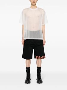 We11done Bermuda shorts met logoprint - Zwart