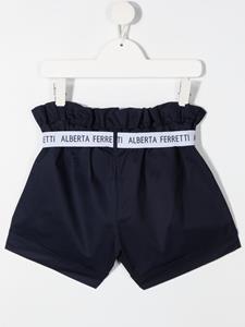 albertaferrettikids Alberta Ferretti Kids Shorts met logoriem - Blauw