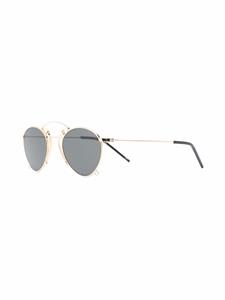 Gucci Eyewear Zonnebril met rond montuur - Goud