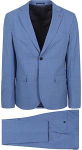 Suitable Strato Ossi Kostuum Wol Blauw