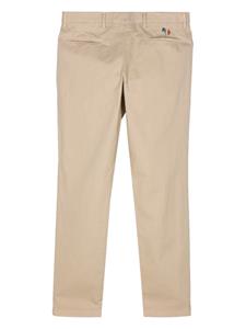 PS Paul Smith logo-embroidered straight-leg trousers - Beige
