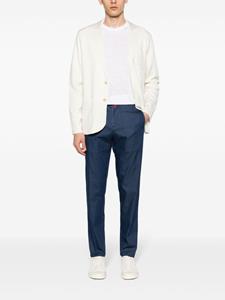 Kiton Broek met elastische taille - Blauw