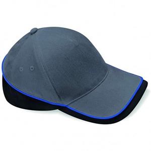 Beechfield Teamwear Competitiepet One Size zwart/donker olijfgroene kleur