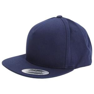 Yupoong Flexfit unisex effen klassieke snapbackpet met 5 panelen (pak van 2) One size zwart