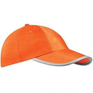 Beechfield Enhanced-viz / Hi Vis baseballpet / hoofddeksel (pak van 2) One Size fluorescerende oranje kleur