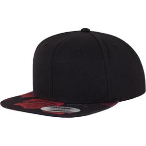 Flexfit by Yupoong Unisex-snapback-pet met rozenprint One Size grijs/zwart