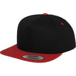 Flexfit by Yupoong Unisex klassieke tweekleurige snapbackpet met 5 panelen One Size zilver/zwart
