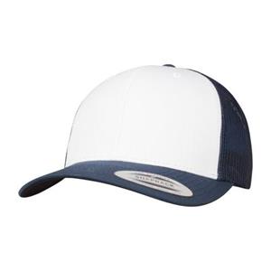 Flexfit unisex retro gekleurde truckerpet voor volwassenen One Size grijs/Vloot