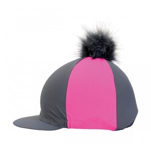 Hy Pom Pom Hoed Cover One Size grijs/roze